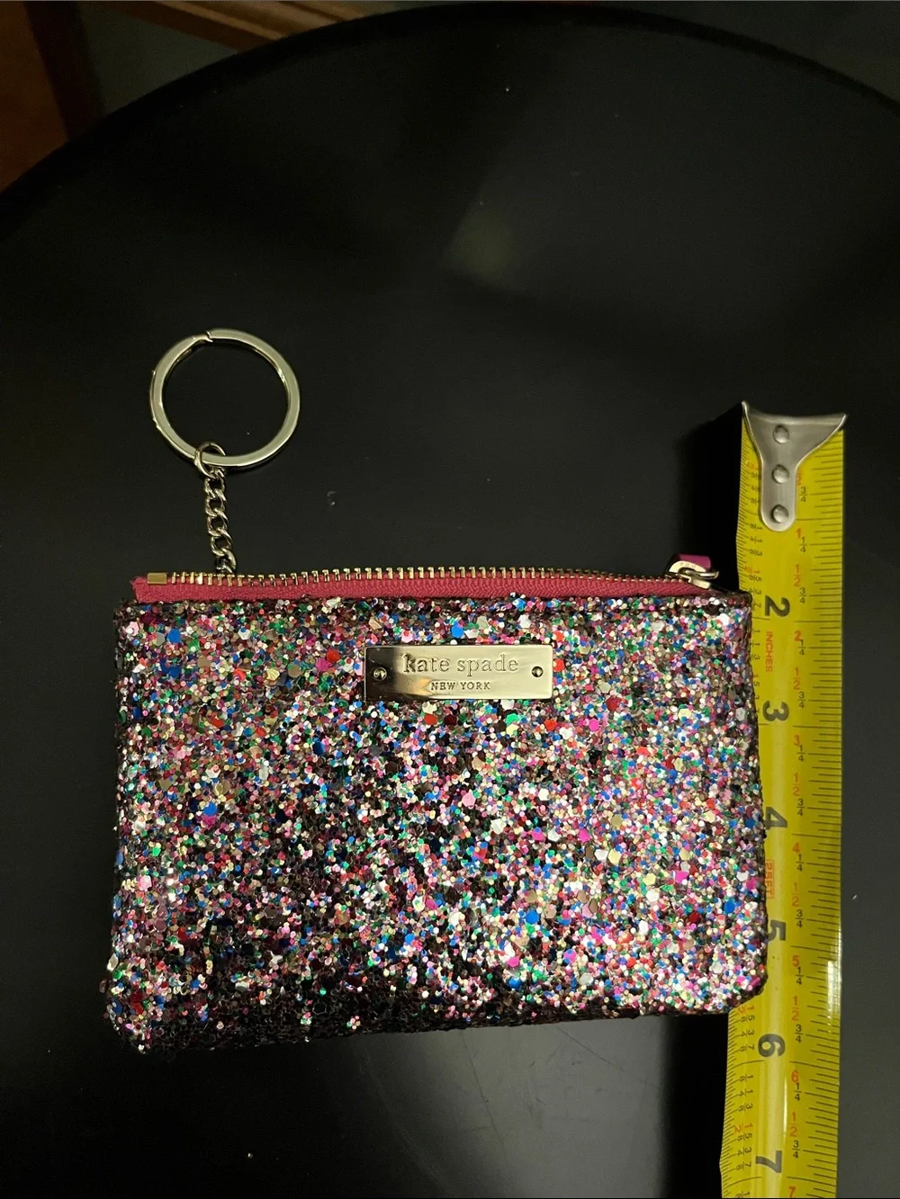 kate spade Multicolor Glitter Zip Pouch